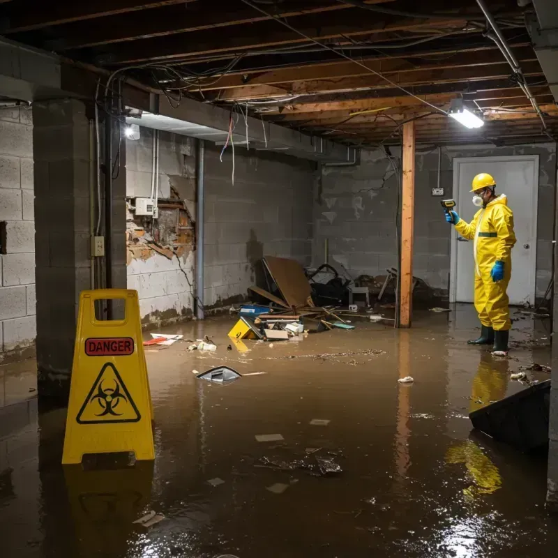 Flooded Basement Electrical Hazard in Melrose Park, NY Property